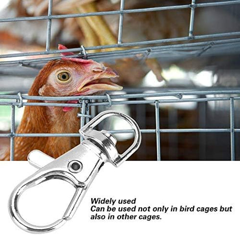 12 Pcs Pet Birds Foot Rings, Cage Door Buckle Lock Claw Snap Hook for Small Animals Anti-Escape Accessory