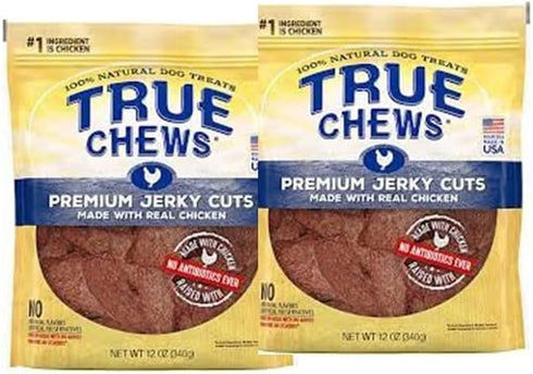 True Chews Premium Jerky Cuts, Real Chicken, 12 oz - Pack of 2