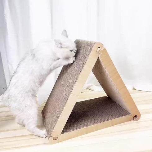 Cat Scratcher Cardboard, Durable Large Triangle Vertical Cat Scratching Board with Premium Scratch Textures Design