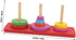 MUELODSIC Interactive Parrot Training Ring for Medium to Large Birds Wooden Tabletop Stacking Game to Enhance