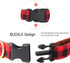 KUDES Adjustable Plaid Dog Collar with Bow, 2 Pack Set, Best Pet Gift for Small, Medium, and Large Dogs, Red & Black