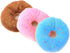 Random Color Donut-Shape Pet Toy - Squeaky Chews for Puppy Dogs and Cats, Sturdy and Practical Design