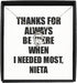 EzGift Funny Nieta Necklace Pendant Thanks For Always Be There Needed Most Cute