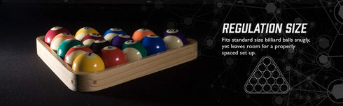8-Ball 2-1/4" Viper Billiard/Pool Table Accessory: Rack, Hardwood Triangle, Holds Standard Sized Balls