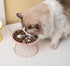Raised Cat Food Bowls Ceramic with Metal Stand, Elevated Feeding Bowl with Non-Slip Mat for Cats and Small Dogs