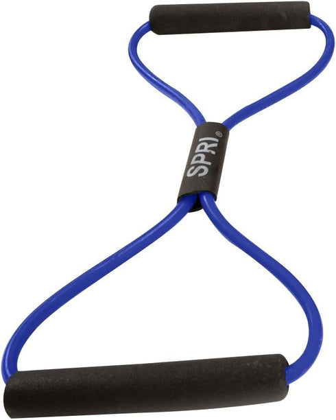 SPRI Ultra Toner Figure 8 Resistance Band with Padded Handles for Stretch, Exercise, Fitness Training, Yoga, Resistance
