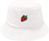 YOLAI Women Men Strawberry Print Fisherman Hat Sunscreen Outdoors Bucket Cap Beach Hats