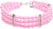 3 Rows Dog Cat Pearls Necklace Collar with Bling Accessories, Pet Puppy Jewelry for Female Dogs Cats Small Medium