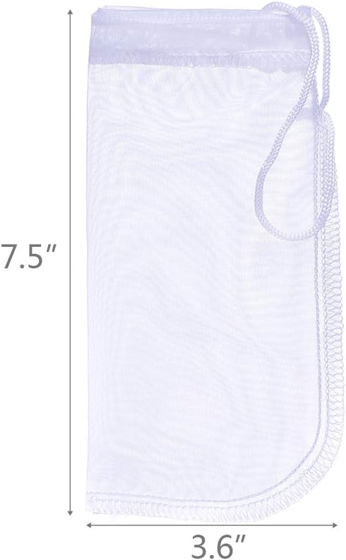 ALEGI Extra Fine Media Filter Bag, Reusable 180 Micron Drawstring Mesh Filter Bags (6 Pack)
