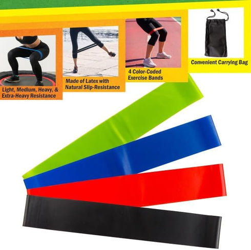 Wakeman Resistance Bands with 1/4in Yoga Mat
