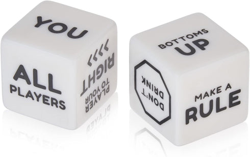 2 2+ True Drinking Dice - Adult Party Games Drinking - Fun Drinking Games for Parties - Includes Dice with Instructions