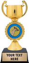 Dairy Goat Gold Cup Trophy, 6 1/2" Custom Dairy Goat Award Trophy,
