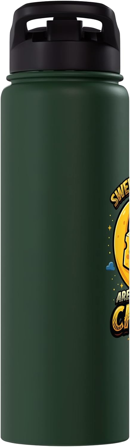 Funny Cheese Lover Sayings Sweet Dreams Are Made Of Cheese Funny Sleeping Stainless Steel Insulated Water Bottle