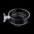 Aquarium Glass Feeder, Shrimp Feeding Dish, Round Clear Fish Tank Food Tray Container with Suction Cup, 65mm