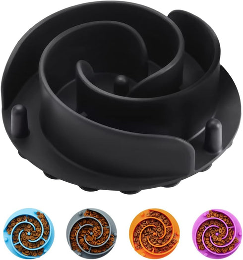 Animire Soft Silicone Slow Feeder Dog Bowls Insert for Small, Medium, Large Dogs, Compatible with Regular and Elevated