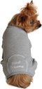 DOGGIE DESIGN Sweet Dreams Soft Cotton Thermal Dog Pajamas (L, Gray)