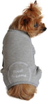 DOGGIE DESIGN Sweet Dreams Soft Cotton Thermal Dog Pajamas (L, Gray)