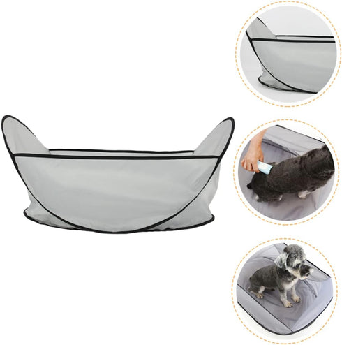 Foldable Dog Haircut Bib - Washable Grooming Cloth for Cats and Dogs