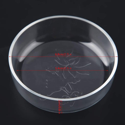 Acrylic Aquarium Shrimp Feeding Dish Bowl Fish Tank Transparent Food Container Feeder Tray Smaller Reptile Worms Pets Feeder Dish