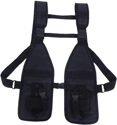 Luzhengyang Oxford Cloth Molle Chest Bag Black for Outdoor Training, Hunting, Fishing - Adjustable Straps for CS