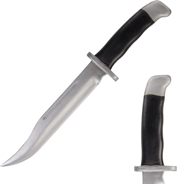LarpGears Halloween Foam Rubber Training Fake Knife, 13.5 inches Safe Practice Knives for Martial Arts Props, Silver