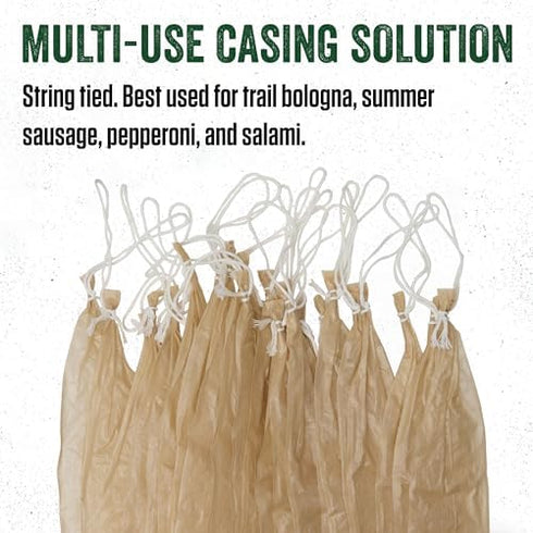 2 Inches 20 Inches, 3 Summer 25 Count Pack LEM Products Clear Fibrous Casings, x Non-Edible Sausage Casings, Stuffs