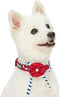 Blueberry Pet Adjustable Dog Collar, Bon Voyage Sea Lover in Timeless Red, Neck 17-20.5", for Large Breed