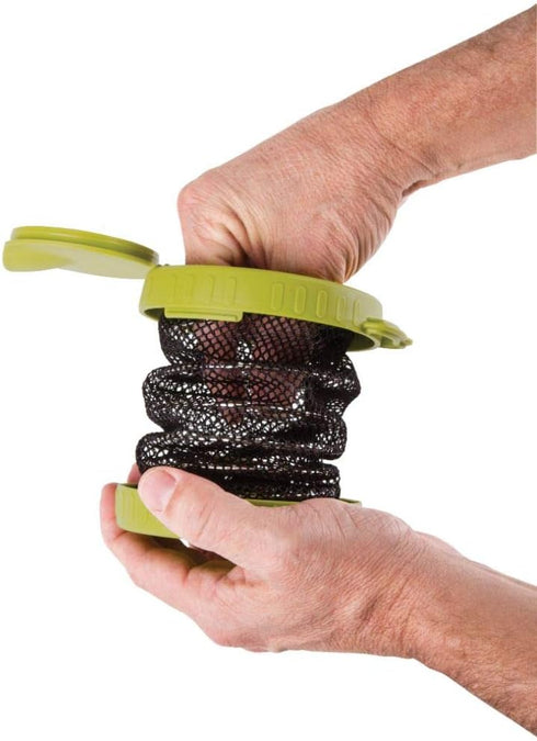 Flambeau Outdoors 6057BC Cricket Storage Puck, Portable Netted Fishing Bait Storage, Lime Green/Black
