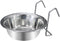 Wontee Stainless Steel Pet Bowl, Hanging Food Water Bowls for Birds, Parrots, Small Dogs and Cats (S)