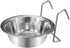 Wontee Stainless Steel Pet Bowl, Hanging Food Water Bowls for Birds, Parrots, Small Dogs and Cats (S)