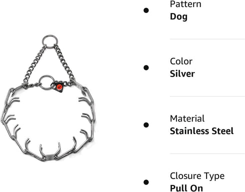 Herm Sprenger Stainless Steel Prong Dog Training Collar - Ultra-Plus Pet Pinch Collar for Anti Pull Training (3.2mm x