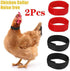 2pcs Black Anti Crow Rooster Collar, No Crow Noise Neck Belt for Roosters for Chicken, Duck, Goose Pet Collar,Length