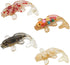 Opexicos 4Pcs Decorative Crystal Gravel Drop Glue, Fish Shape Small Ornaments for Fish Tank Aquarium Pool