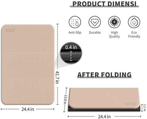 (1.2" 14"x 24"Extra Elbow Foldable Exercise Pad for Gym or Home Use, x Thick and Wide Multi-Functional Knee Pad Cushion