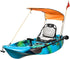 Sun Shade Canopy for Kayak Boat Canoe, Waterproof Awning Top Cover for Outdoor Fishing, Orange