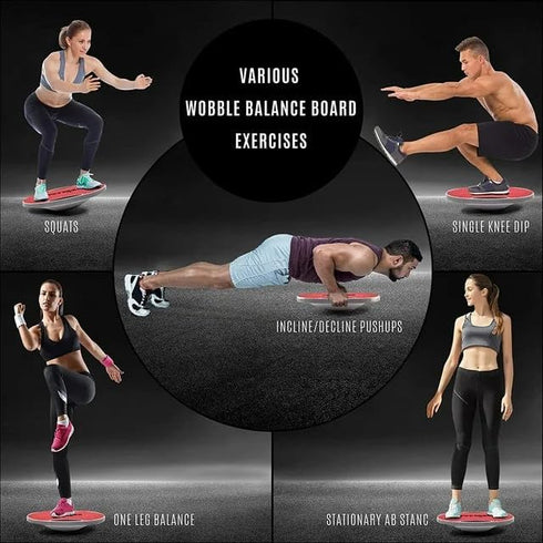 Yes4All Upgraded Wobble Balance Board, 16.34" Non-slip Stability Board for Home Gym