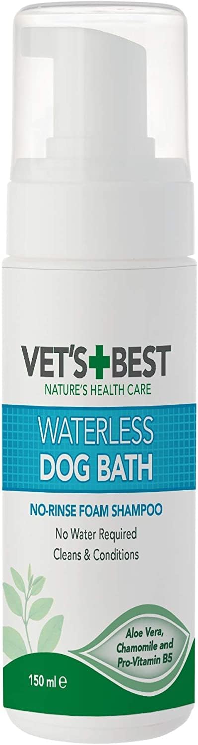 Vet's Best Waterless Dog Bath, No Rinse Dry Shampoo for Dogs, Natural