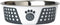 PetRageous 15002 Fiji Stainless Steel Non-Slip Dog Bowl, 6.5-Cup Capacity, 8.5-inch Diameter, White & Slate Blue