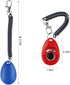 yuntop 4 Pieces Pet Training Clicker with Wrist Strap and Dog Training Treat Pouch Pet Training Clicker for Training Puppy Cats Birds Dog Clicker Training Kit Behavioral(White, Red, Orange, Blue)