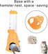 Guardians Hamster Water Bottle, Automatic Drinking Bottle with Food Container Base, 125ml, Yellow