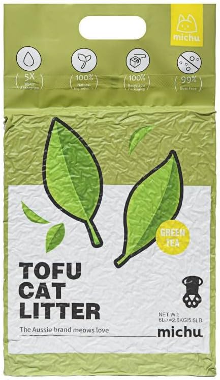 Michu Cat Litter Tofu Cat Litter, Natural Clumping Tofu Cat Litter, 5.5lb/88oz, 3 Scents