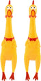 Dlh western Large Screaming Rubber Chicken, 12 Inch Squawking Chicken (2-Pack)