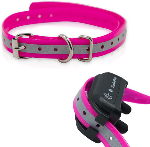 Replacement ¾” Collar Strap Bands with Double Buckle Loop for Pet Shock Bark Collars and Fences