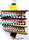 Bonka Bird Toys 1081 4 Step Shred Toy for Parrots, Cages, African Grey, Conure, Cockatiel