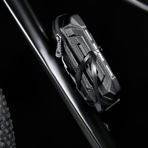 WILD MAN Hard Shell Waterproof Bike Tool Storage Bag for Mountain Road Bike MTB Cycling (XT11, Black)