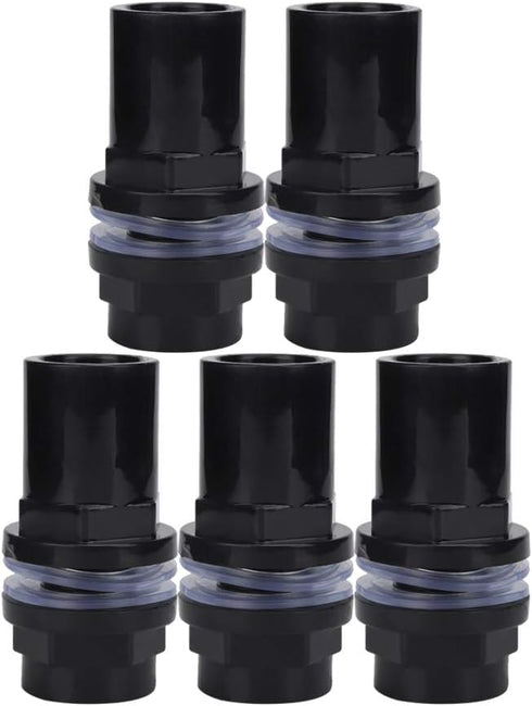 GLOGLOW 5Pcs/Set Aquarium Tubes Connectors, PVC Hose Adapter for Fish Tank Water Pipe Joint (25mm) Air Pump Accessories