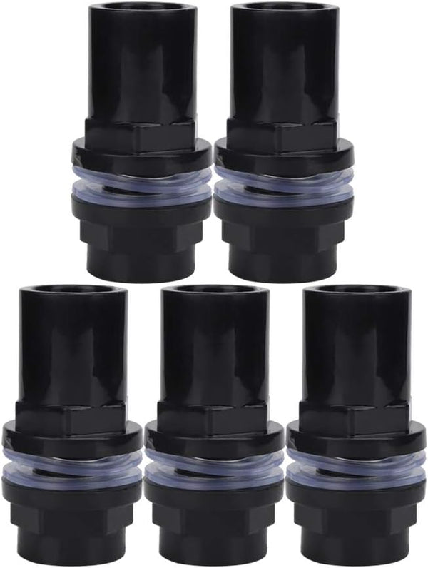 GLOGLOW 5Pcs/Set Aquarium Tubes Connectors, PVC Hose Adapter for Fish Tank Water Pipe Joint (25mm) Air Pump Accessories