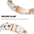 Resin Band for Fitbit Charge 4, Charge 3/3 SE, Women Men Rose Gold Buckle Wristband Strap Accessory