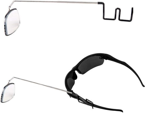 Yooha Adjustable Angle Bicycle Eyeglass Mirror, Aluminium Alloy Riding Mirror for Cycling Helmet Mount
