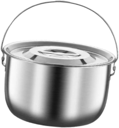 5.0L Cooking Pot Stainless Steel Camping Pot,Multipurpose Stockpot,Cookware Portable for Restaurant Cooking Home